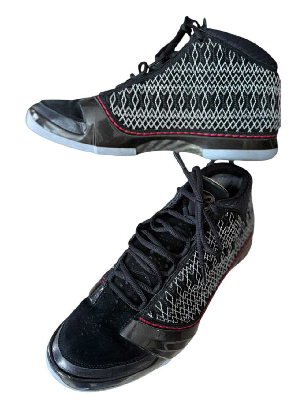 Air Jordon’s Black Stealth Xx 23 2008 EUCMen's Black Patterned High-Top Sneakers